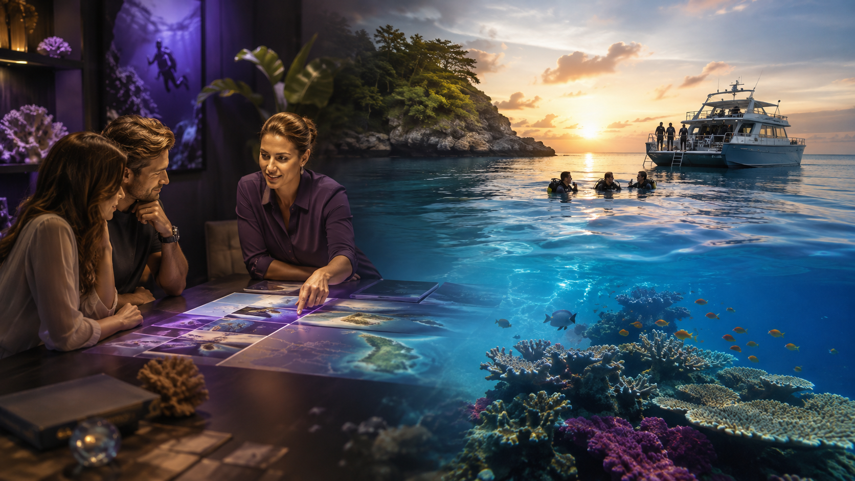 Original editorial representation of the Scuba Holidays project
